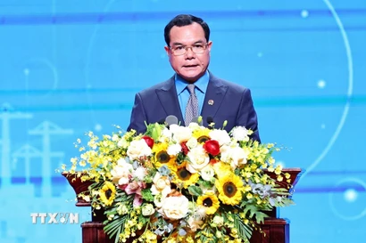 Chủ tịch Tổng Liên đoàn Lao động Việt Nam Nguyễn Đình Khang. (Ảnh: Minh Đức/TTXVN)