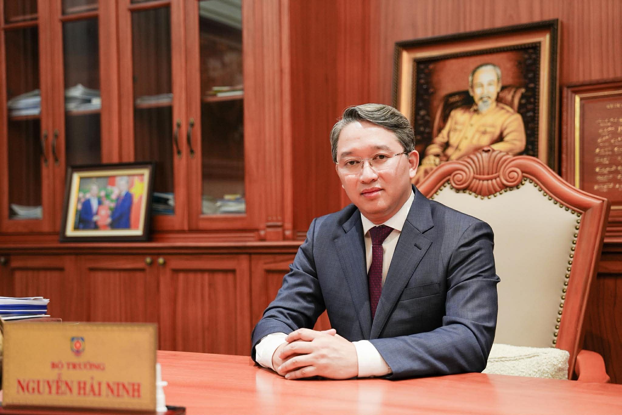 Ủy viên Trung ương Đảng, Bộ trưởng Bộ Tư pháp Nguyễn Hải Ninh. (Ảnh: P.Mai)