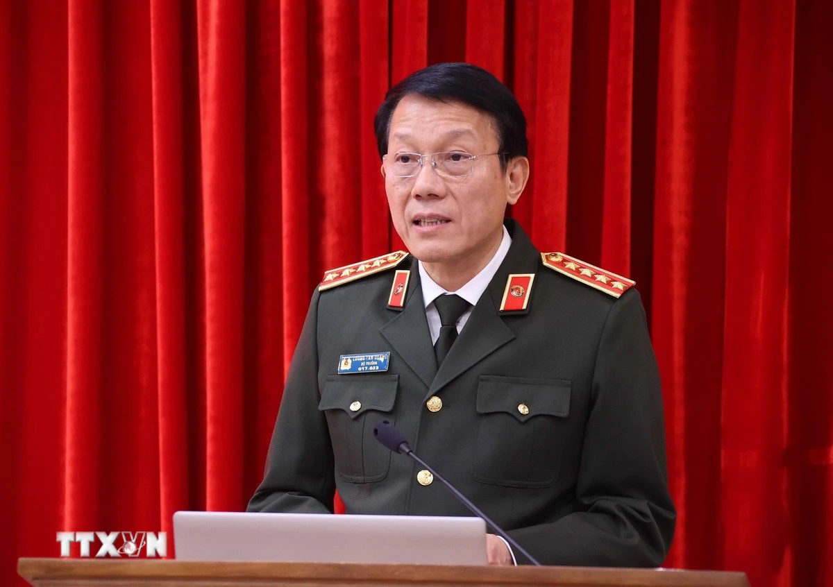 Đại tướng Lương Tam Quang, Ủy viên Bộ Chính trị, Bí thư Đảng ủy Công an Trung ương, Bộ trưởng Bộ Công an. (Ảnh: Văn Điệp/TTXVN)