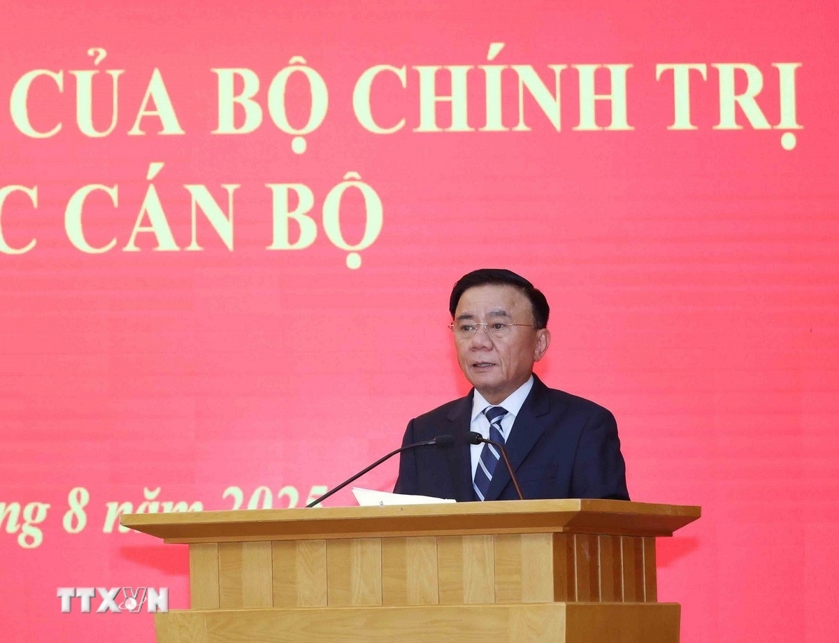 Ông Trần Cẩm Tú, Ủy viên Bộ Chính trị, Thường trực Ban Bí thư. (Ảnh: Phương Hoa/TTXVN)