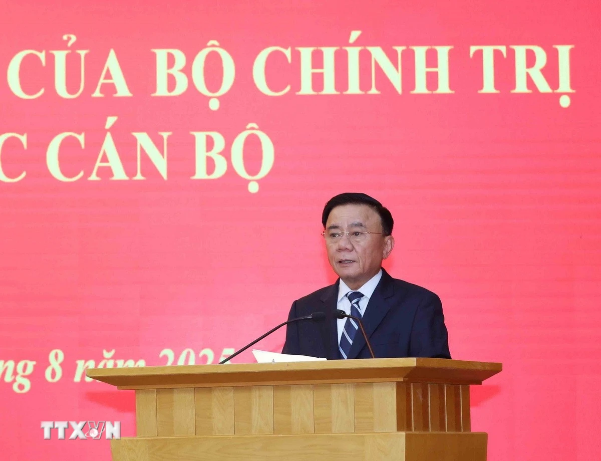 Ông Trần Cẩm Tú, Ủy viên Bộ Chính trị, Thường trực Ban Bí thư. (Ảnh: Phương Hoa/TTXVN)