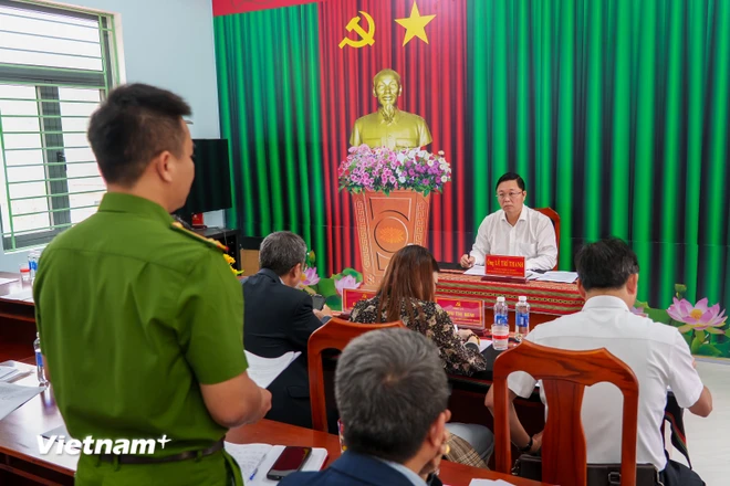 Đảm bảo an ninh, an toàn cho công tác bầu cử nơi biên giới xa xôi là một trong những nhiệm vụ quan trọng. (Ảnh: Thanh Phong/Vietnam+)