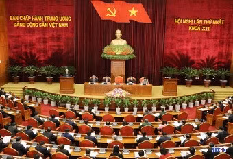 Hội nghị lần thứ nhất Ban Chấp hành Trung ương Đảng khóa XII. Ảnh: TTXVN