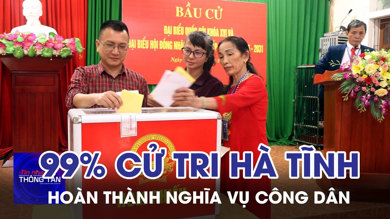 Hà Tĩnh gần 99% cử tri hoàn thành nghĩa vụ công dân