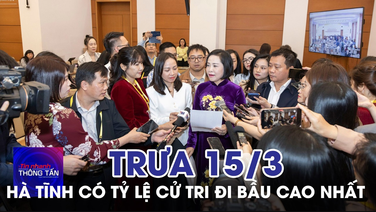 Trưa 15/3, Hà Tĩnh có tỷ lệ cử tri đi bầu cao nhất 