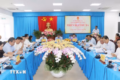 Quang cảnh Phiên họp thứ 3. (Ảnh: Ngọc Thiện/TTXVN)