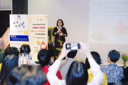 Bà Phan Thị Quỳnh Trang, Giám đốc sáng lập CVCEC. (Ảnh: Hà Linh/TTXVN)