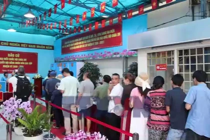 Cử tri Thành phố Hồ Chí Minh nô nức đi bầu cử