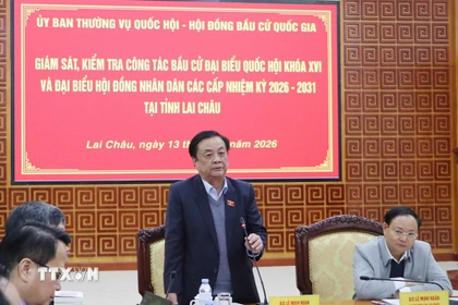 Phó Chủ tịch Quốc hội Lê Minh Hoan kết luận tại hội nghị. (Ảnh: Nguyễn Oanh/TTXVN)