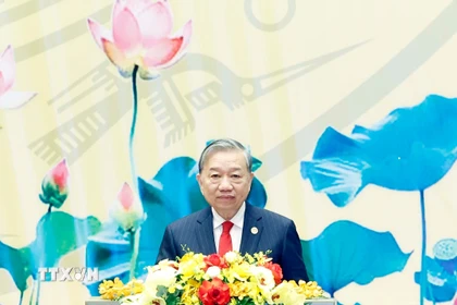 Tổng Bí thư Tô Lâm phát biểu. (Ảnh: Thống Nhất/TTXVN)