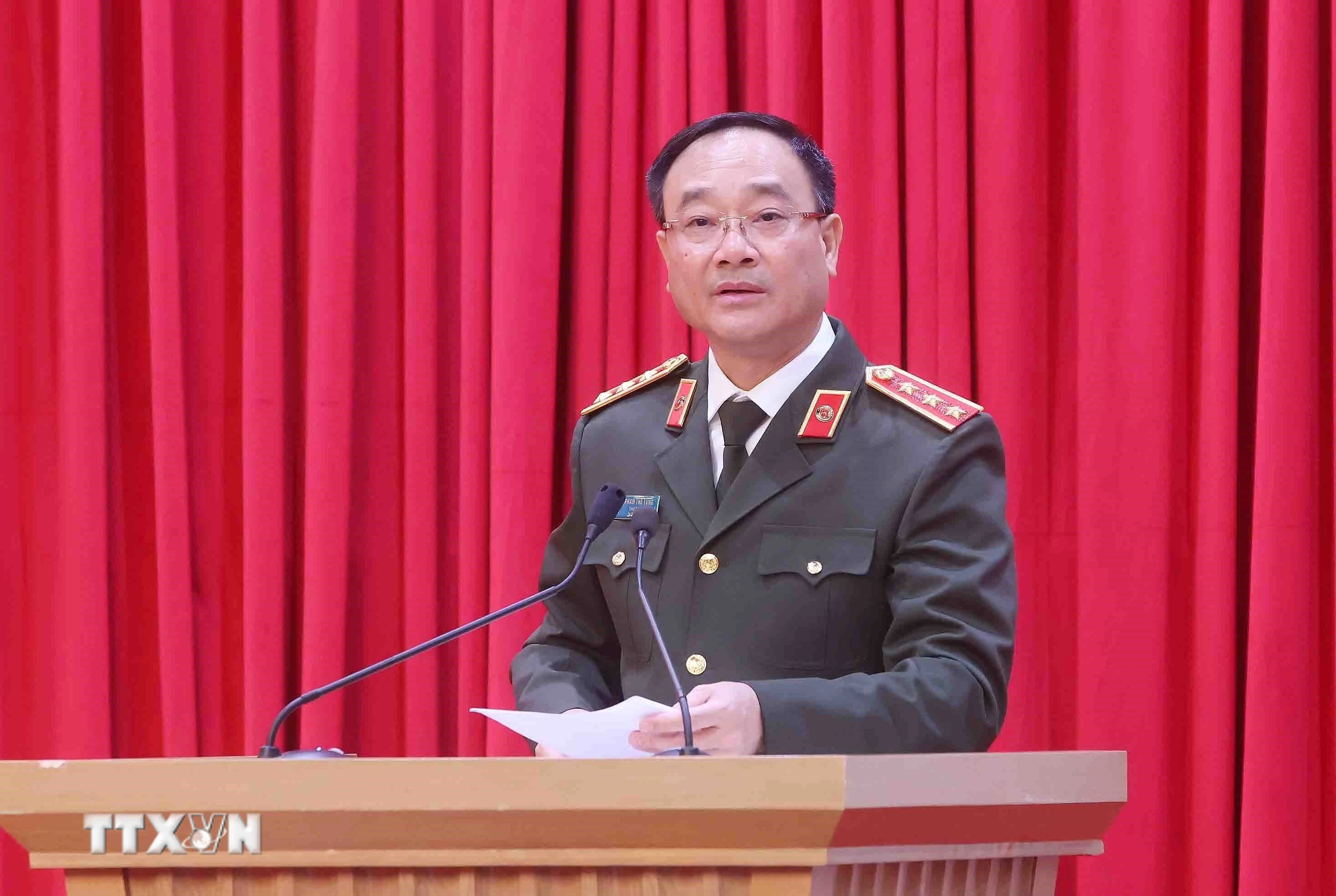 Thượng tướng Phạm Thế Tùng, Thứ trưởng Bộ Công an. (Ảnh: Phạm Kiên/TTXVN)