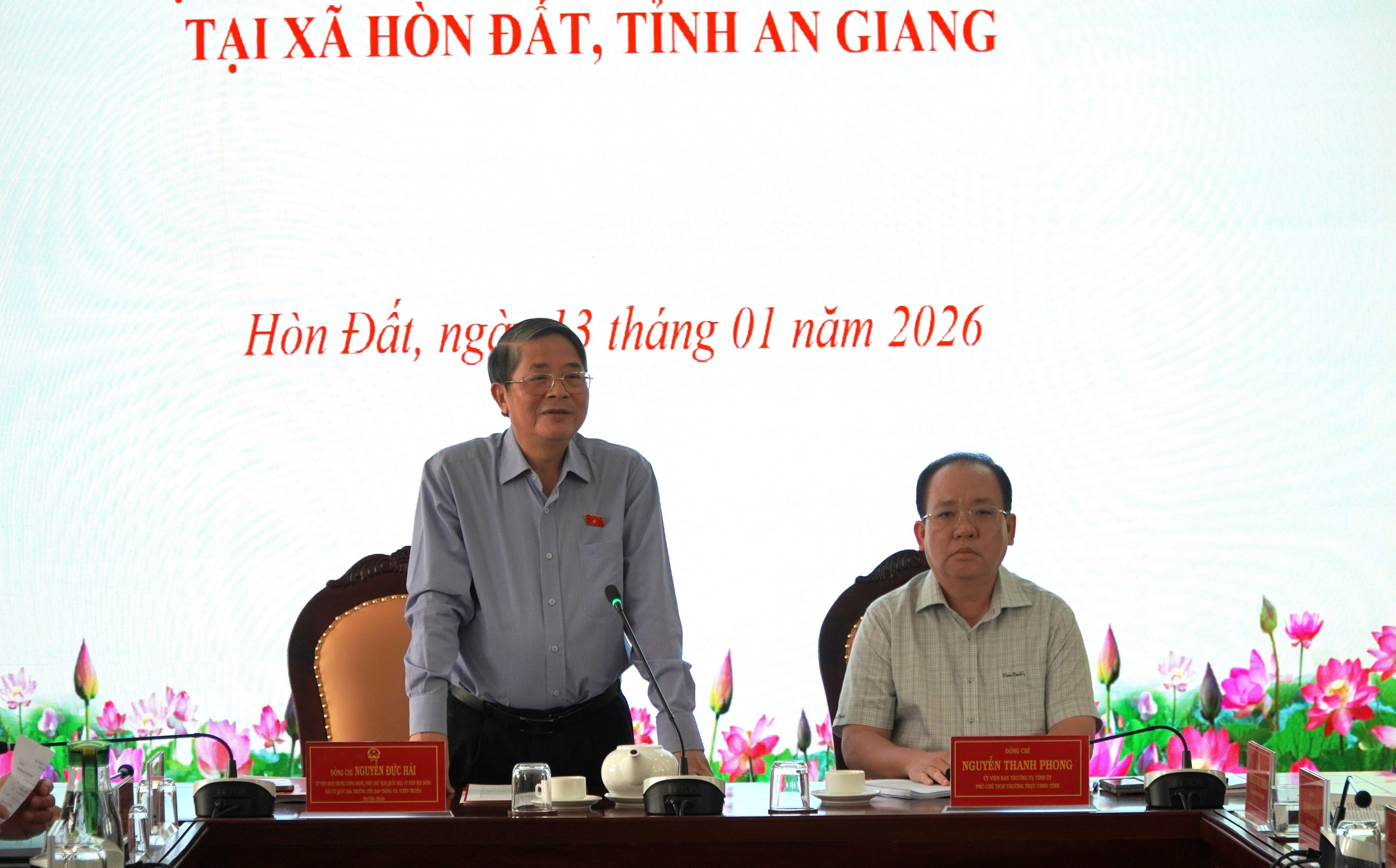 Phó Chủ tịch Quốc hội Nguyễn Đức Hải phát biểu chỉ đạo. (Ảnh: Văn Sĩ/TTXVN)