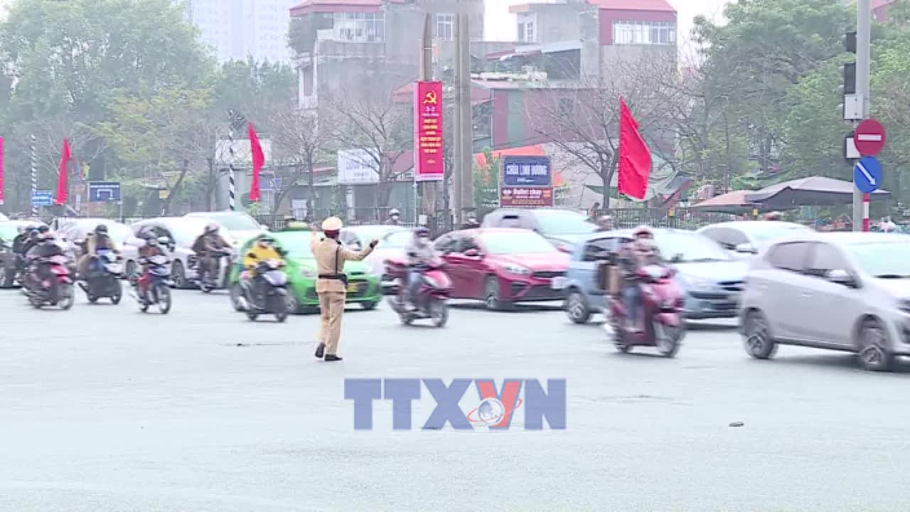 Phân luồng Giao thông phục vụ lễ xuất quân, diễn tập bảo vệ Đại hội Đảng 