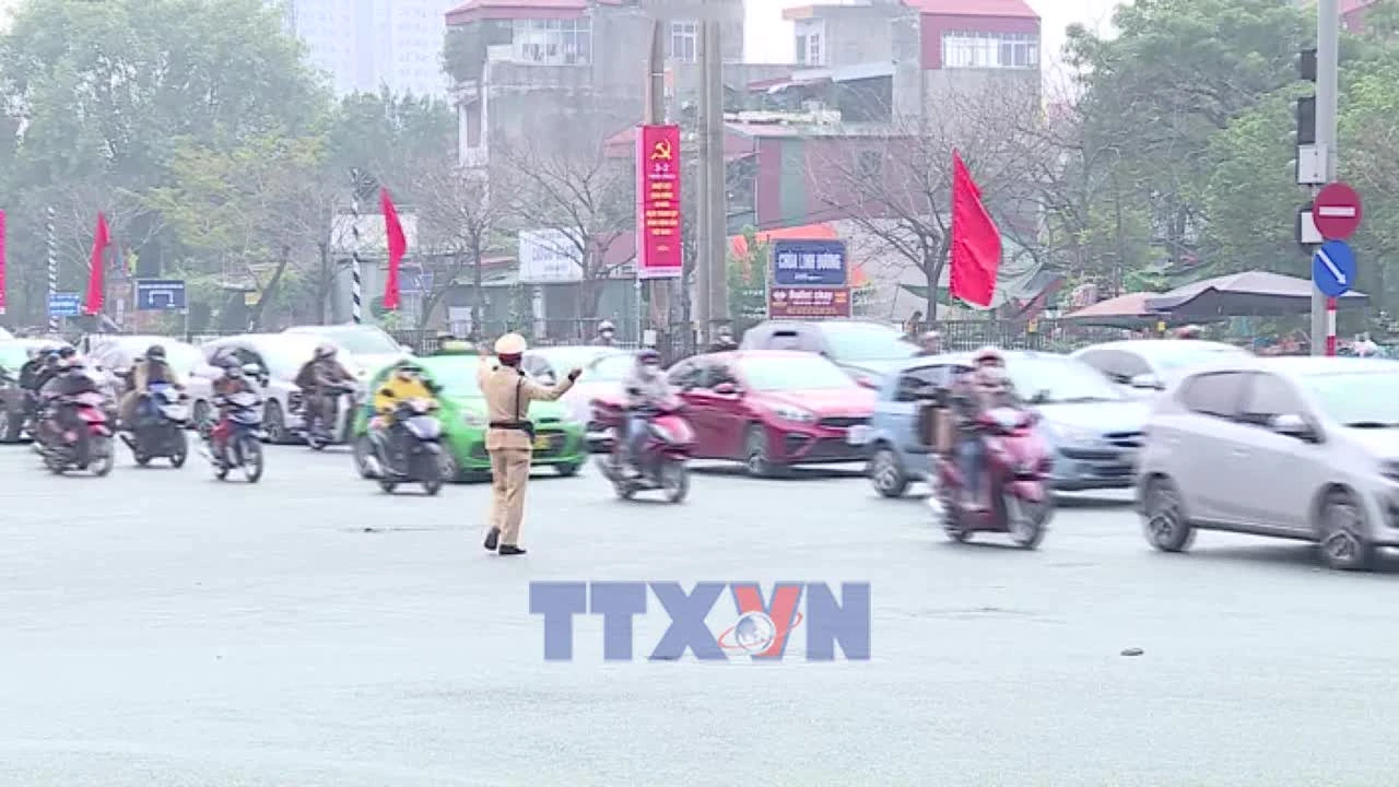 Phân luồng Giao thông phục vụ lễ xuất quân, diễn tập bảo vệ Đại hội Đảng 