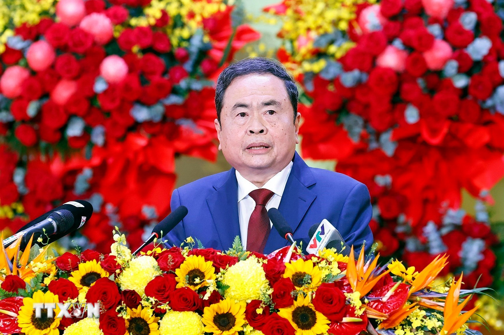 Chủ tịch Quốc hội Trần Thanh Mẫn phát biểu chỉ đạo Đại hội. (Ảnh: Doãn Tấn/TTXVN) ttxvn-chu-tich-quoc-hoi-dang-bo-tinh-khanh-hoa-15.jpg