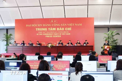 Quang cảnh buổi họp báo. (Ảnh: Phương Hoa/TTXVN)