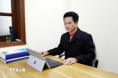 Thạc sỹ Nguyễn Mạnh Thắng, Giảng viên Trường Đại học Thành Đông, nguyên Phó Ban Tuyên giáo Tỉnh ủy Hải Dương. (Ảnh: Mạnh Tú/TTXVN)