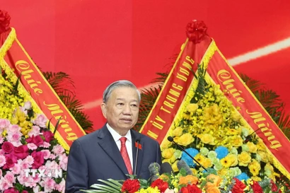 Tổng Bí thư Tô Lâm phát biểu chỉ đạo. (Ảnh: Thống Nhất/TTXVN)