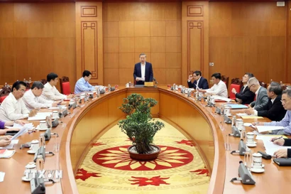 Tổng Bí thư Tô Lâm, Trưởng Tiểu ban Nhân sự Đại hội XIV của Đảng phát biểu tại Phiên họp lần thứ tư. (Ảnh: An Đăng/TTXVN)