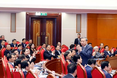 Tổng Bí thư Tô Lâm, Trưởng Ban Chỉ đạo Trung ương về phòng chống tham nhũng, lãng phí, tiêu cực chủ trì hội nghị . (Nguồn: TTXVN)