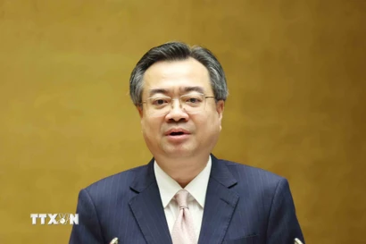 Đồng chí Nguyễn Thanh Nghị, Ủy viên Bộ Chính trị, Bí thư Trung ương Đảng, Trưởng Ban Chính sách, Chiến lược Trung ương quán triệt nội dung trọng tâm của Nghị quyết số 79-NQ/TW về phát triển kinh tế Nhà nước. (Ảnh: Phương Hoa/TTXVN)