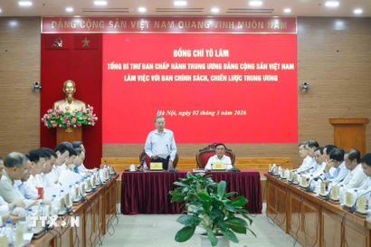 Tổng Bí thư Tô Lâm phát biểu. (Ảnh: Thống Nhất/TTXVN)