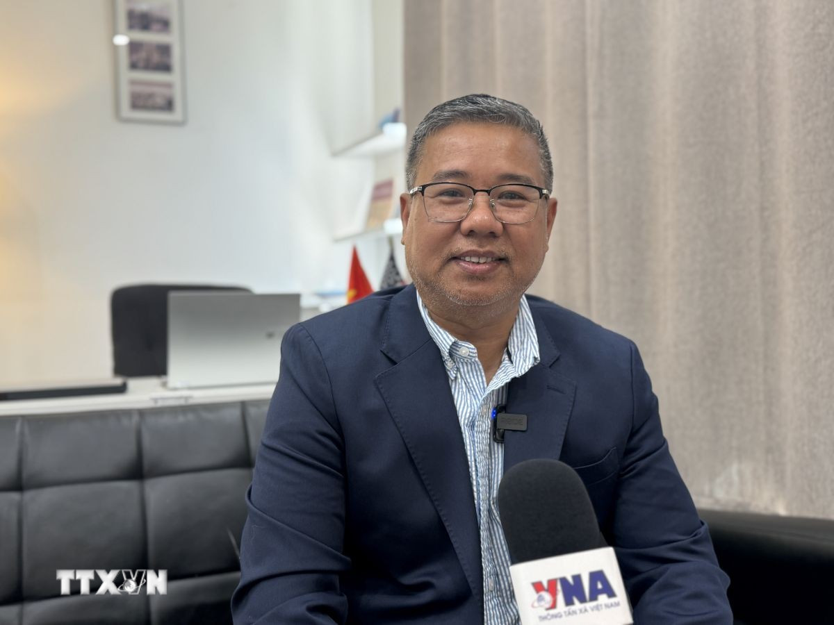 Ông Nguyễn Quang Thanh, Chủ nhiệm Câu lạc bộ doanh nhân và những người yêu nước khu vực Washington DC, Maryland và Virginia (Mỹ). (Ảnh: Đoàn Hùng/TTXVN)