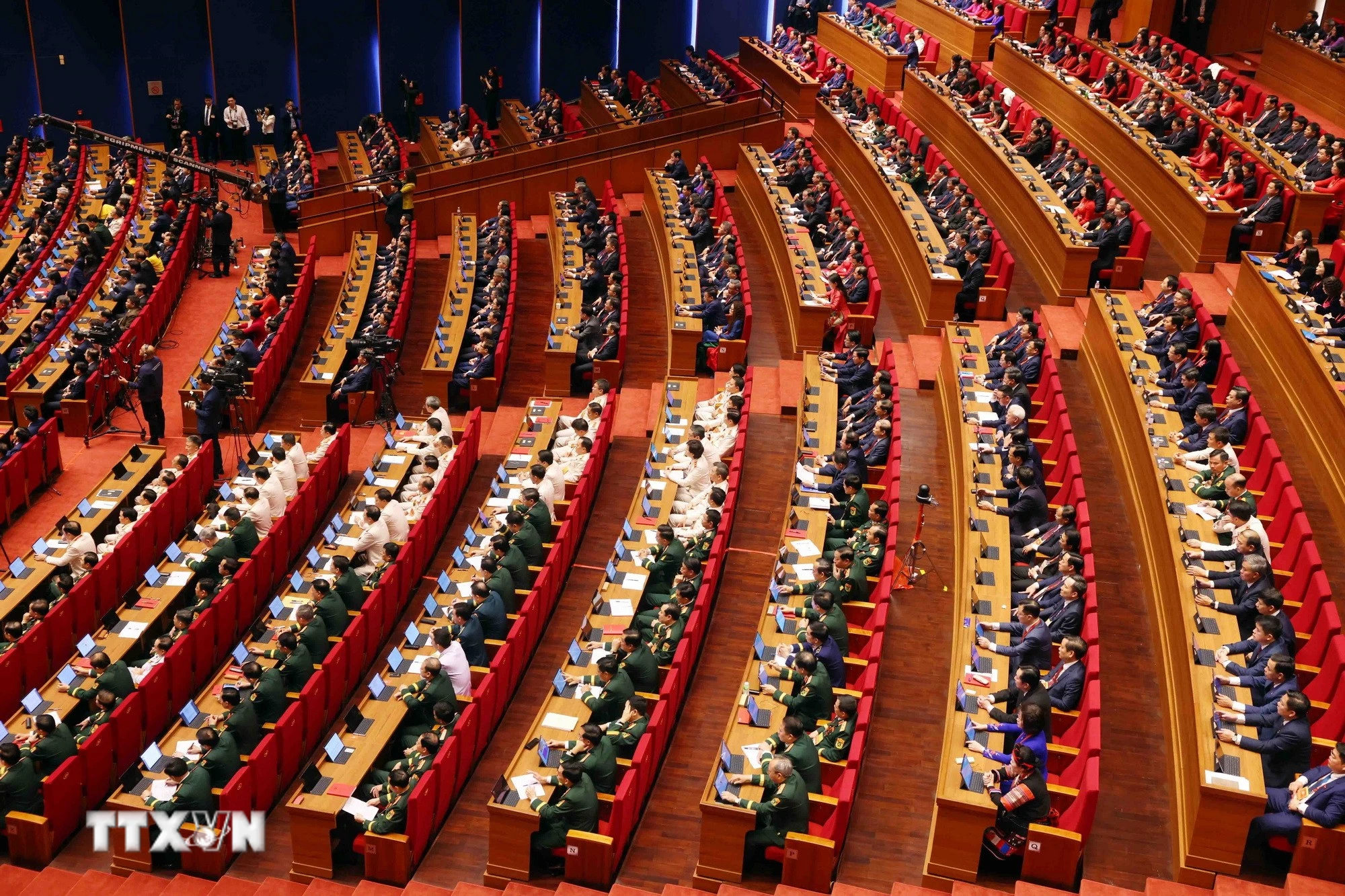 Quang cảnh phiên khai mạc Đại hội XIV của Đảng. (Ảnh: TTXVN)