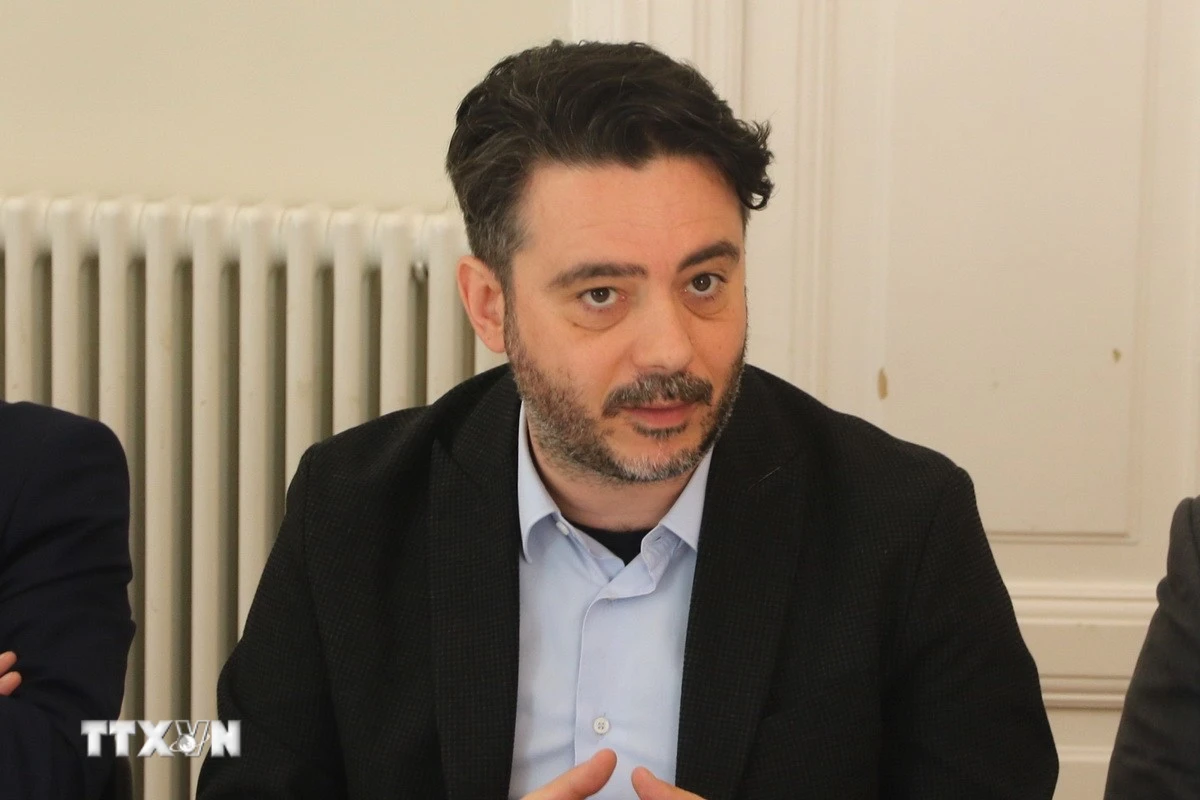 Ông Francesco Maringiò - Trưởng ban Đối ngoại của Đảng Cộng sản Italy (PCI), Phó Chủ tịch Quỹ Italy-Việt Nam. (Ảnh: Trường Dụy/TTXVN)