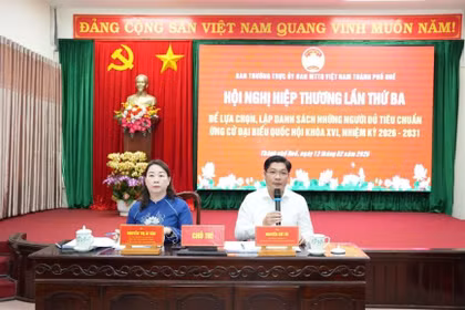 Hội nghị hiệp thương lần thứ ba đã lựa chọn, lập danh sách người đủ tiêu chuẩn ứng cử. (Nguồn: Cổng thông tin điện tử Thành phố Huế)