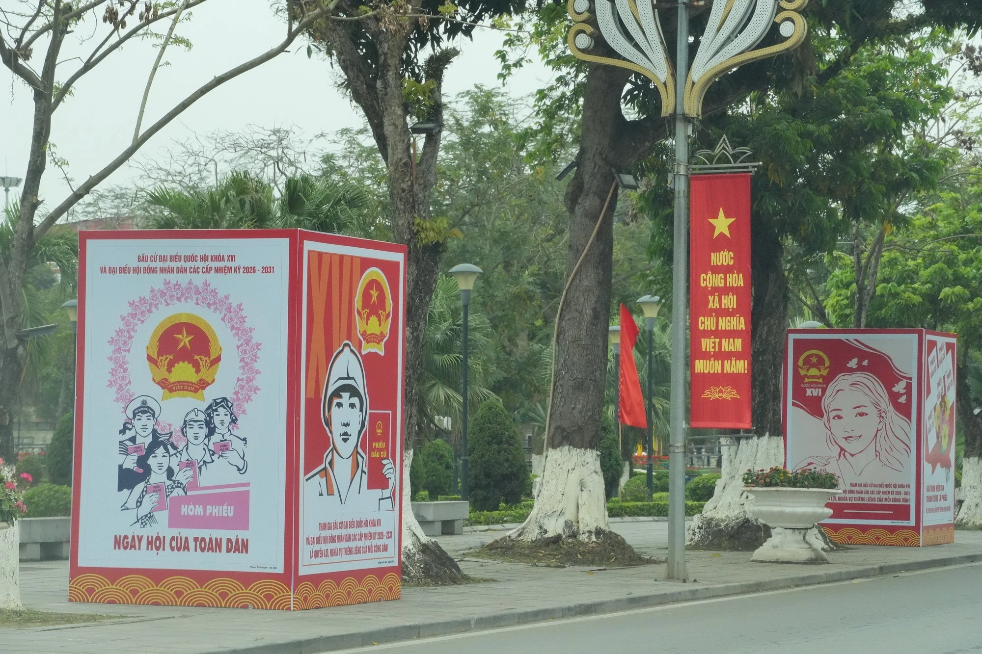 Không khí rộn ràng trước ngày bầu cử đại biểu Quốc hội khóa XVI và Hội đồng Nhân dân các cấp nhiệm kỳ 2026-2031 ở Phú Thọ. (Ảnh: Nguyễn Thảo/TTXVN)