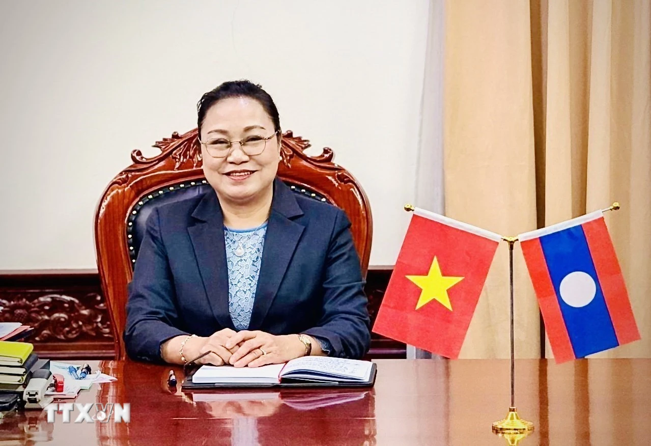 Đại sứ đặc mệnh toàn quyền nước Cộng hòa Dân chủ Nhân dân Lào tại Việt Nam Khamphao Ernthavanh. (Ảnh: Việt Đức/TTXVN)
