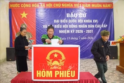 Nghệ An: 55 khu vực bỏ phiếu sớm đều đạt tỷ lệ cử tri đi bầu cao