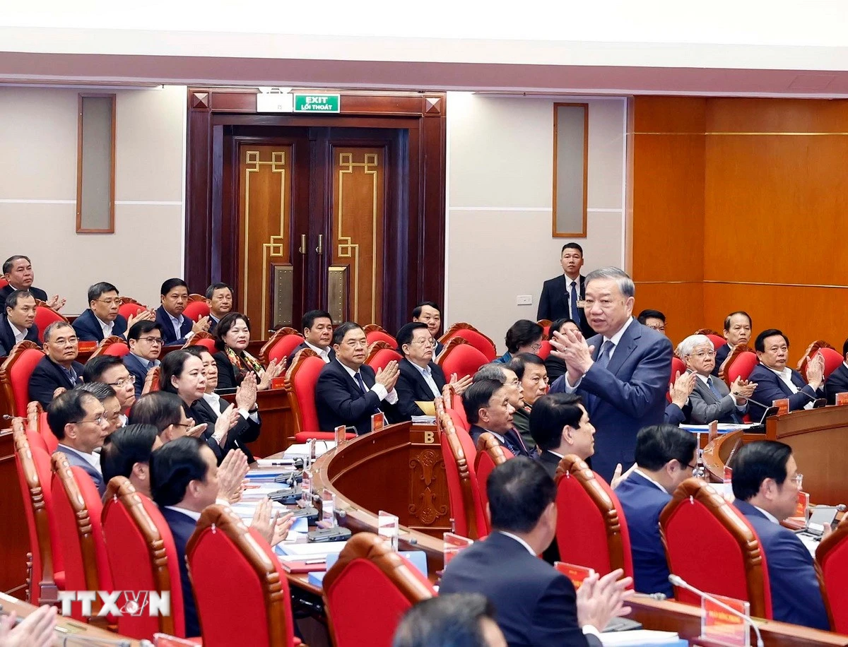 Tổng Bí thư Tô Lâm, Trưởng Ban Chỉ đạo Trung ương về phòng chống tham nhũng, lãng phí, tiêu cực chủ trì hội nghị . (Nguồn: TTXVN)
