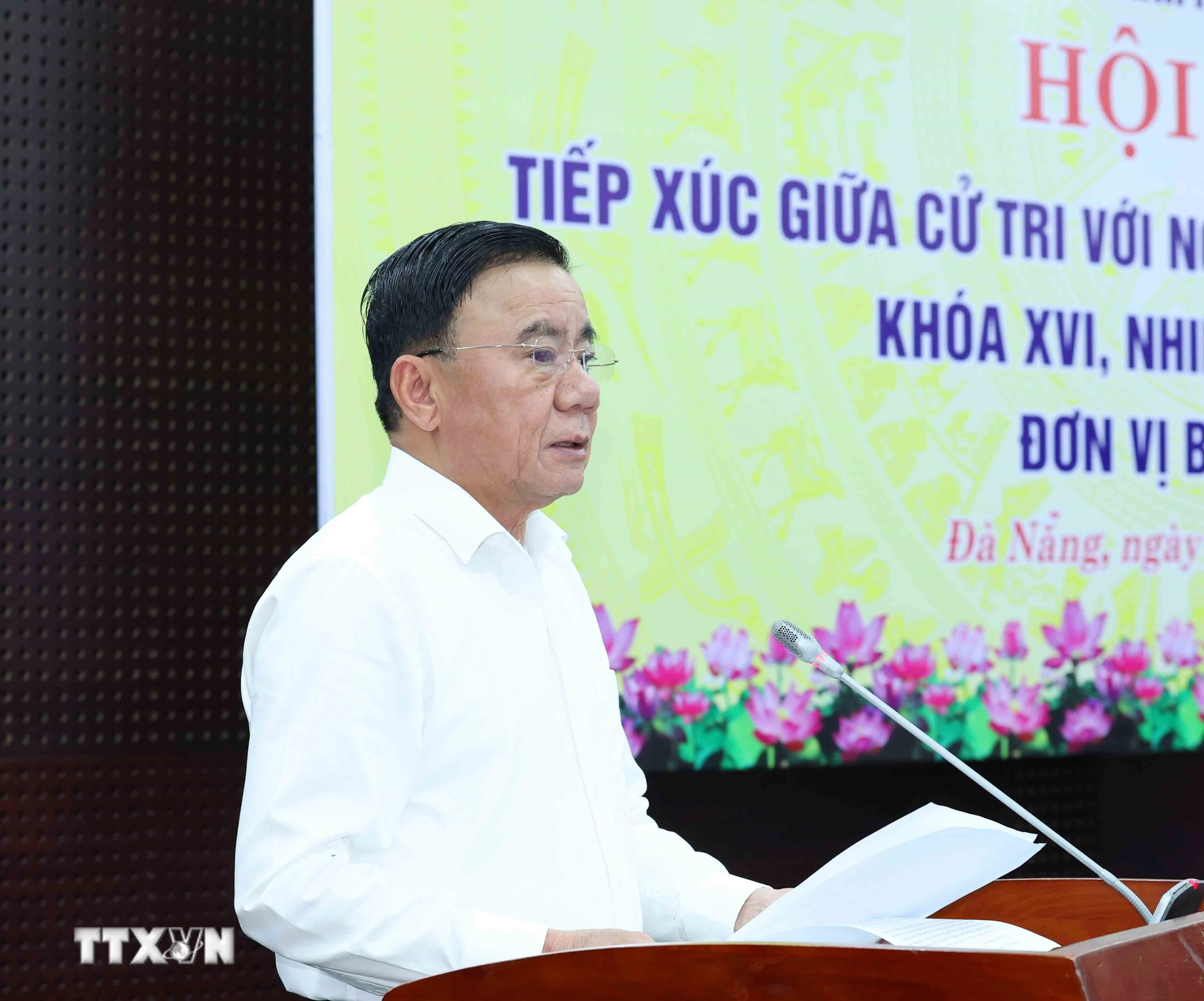 Thường trực Ban Bí thư Trần Cẩm Tú phát biểu tại hội nghị. (Ảnh: Phương Hoa/TTXVN)