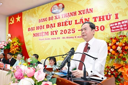 Chủ tịch Quốc hội Trần Thanh Mẫn phát biểu chỉ đạo Đại hội. (Ảnh: Doãn Tấn/TTXVN)