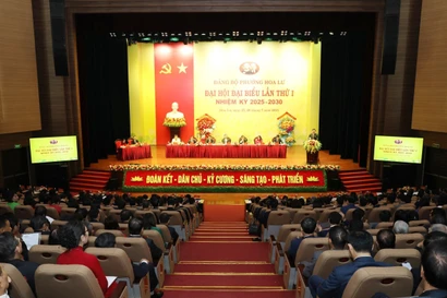 Ngày 28/7/2025, Đại hội đại biểu Đảng bộ phường Hoa Lư (tỉnh Ninh Bình) lần thứ nhất, nhiệm kỳ 2025-2030 tổ chức thành công tốt đẹp. (Ảnh: Đức Phương/TTXVN)