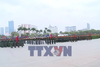 Tổng duyệt Lễ xuất quân bảo vệ Đại hội Đảng lần thứ XIV