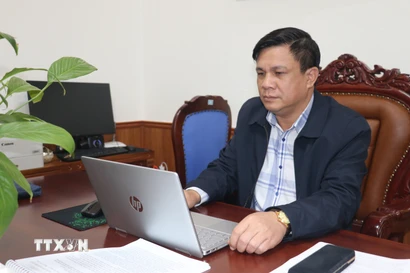 Ông Vũ Văn Phúc, Phó Bí thư Thường trực Đảng ủy phường Hồng Châu (Hưng Yên) bày tỏ tin tưởng, kỳ vọng vào những quyết sách của Đại hội đại biểu toàn quốc lần thứ XIV của Đảng. (Ảnh: Mạnh Khánh/TTXVN)