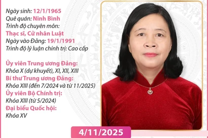 Bí thư Đảng ủy Mặt trận Tổ quốc, các đoàn thể TW Bùi Thị Minh Hoài