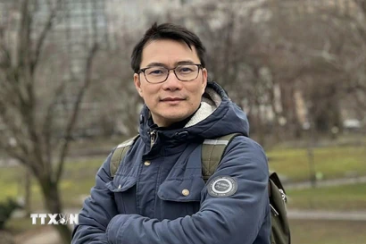 Tiến sỹ Ứng Quốc Hùng, Kỹ sư trưởng Tập đoàn Setec Nucléaire (Pháp) và là Phó Chủ tịch Mạng lưới chuyên gia năng lượng hạt nhân người Việt ở nước ngoài (VietNuc). (Ảnh: TTXVN phát)