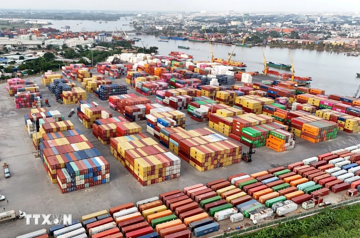 Hạ tầng cảng SOWATCO Long Bình, thành phố Thủ Đức. (Ảnh: Hồng Đạt/TTXVN)