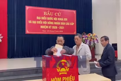 Nhiều địa phương tại tỉnh Quảng Trị đạt tỷ lệ 100% cử tri đi bầu cử 