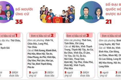 4 đơn vị bầu cử của tỉnh An Giang