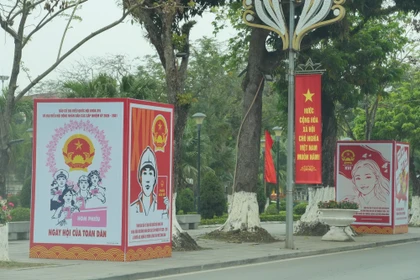 Không khí rộn ràng trước ngày bầu cử đại biểu Quốc hội khóa XVI và Hội đồng Nhân dân các cấp nhiệm kỳ 2026-2031 ở Phú Thọ. (Ảnh: Nguyễn Thảo/TTXVN)