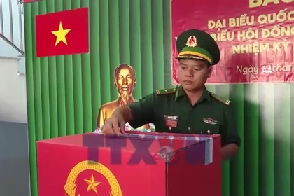 Cà Mau: Cử tri đảo Hòn Chuối hoàn thành bầu cử sớm Quốc hội và Hội đồng Nhân dân