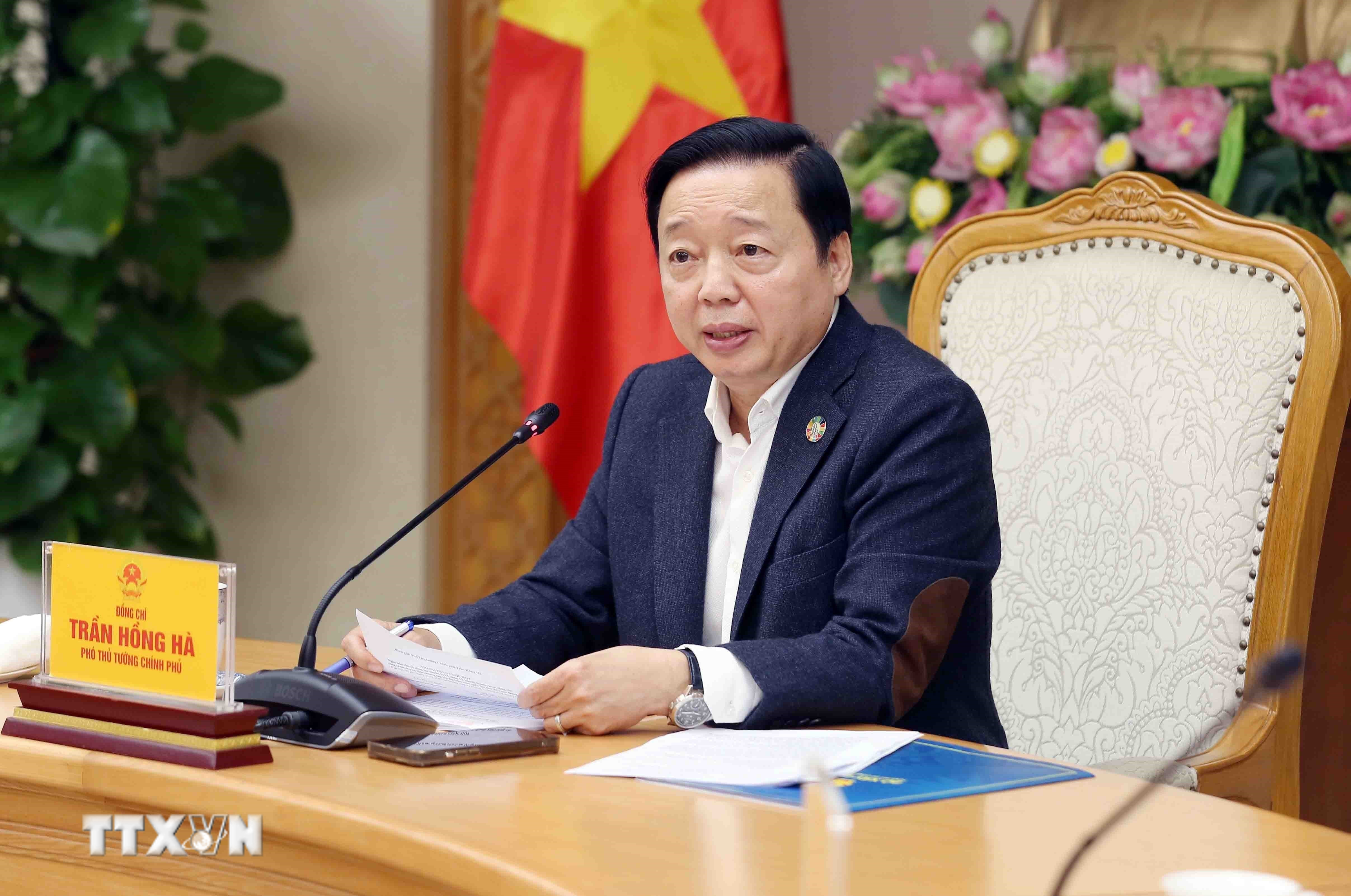 Phó Thủ tướng Trần Hồng Hà phát biểu. (Ảnh: Phạm Kiên/TTXVN)