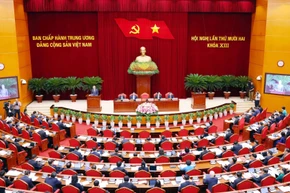 Toàn cảnh phiên khai mạc Hội nghị lần thứ mười hai Ban Chấp hành Trung ương Đảng khóa XIII. (Nguồn: TTXVN) 