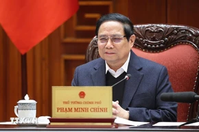 Thủ tướng Phạm Minh Chính chủ trì Phiên họp thứ 11 Ban Chỉ đạo tinh gọn bộ máy của Chính phủ. (Ảnh: Dương Giang/TTXVN)