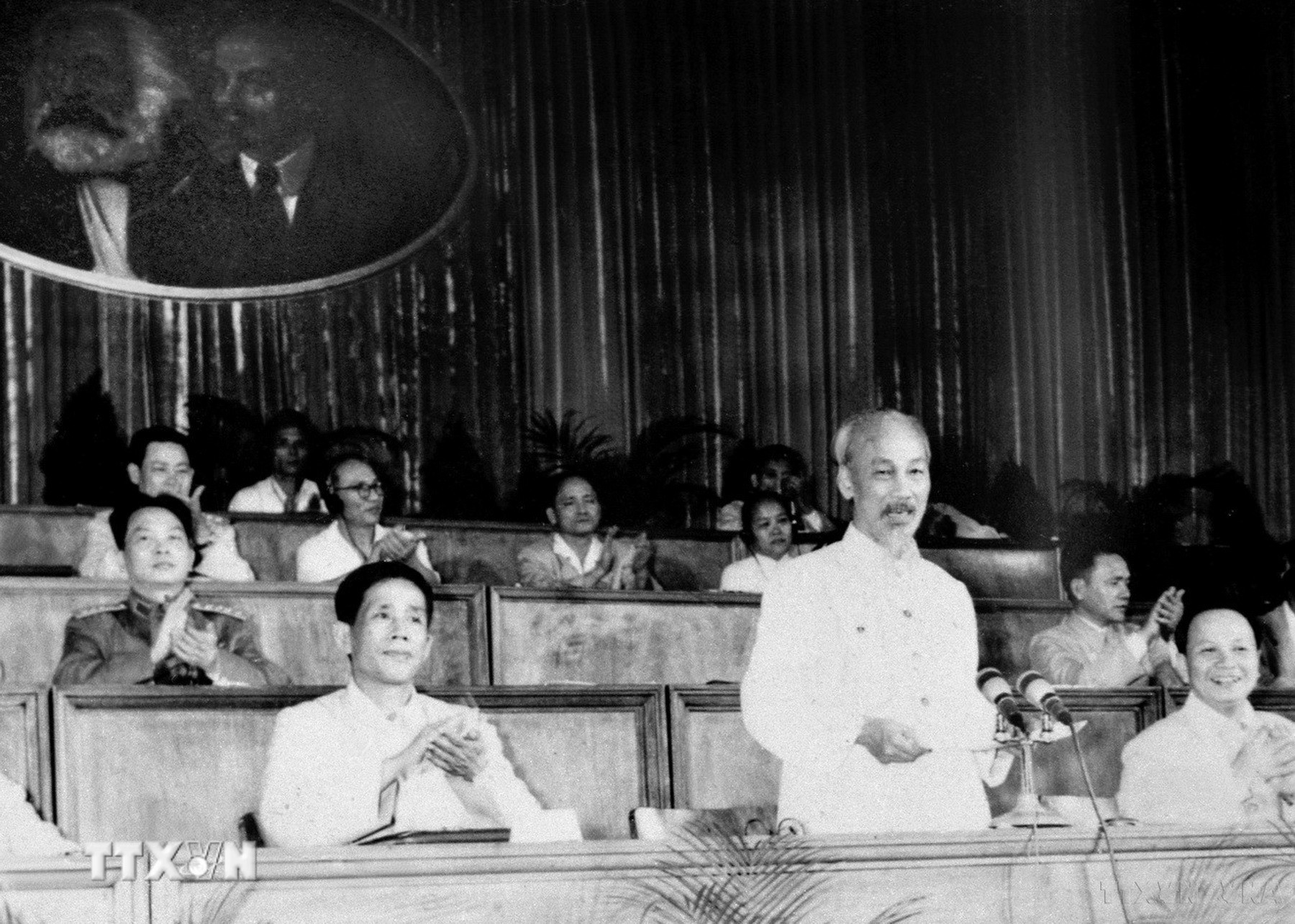 Đại hội đại biểu toàn quốc Đảng Lao động Việt Nam lần thứ III (5-10/9/1960), tại Hà Nội. (Ảnh: TTXVN)